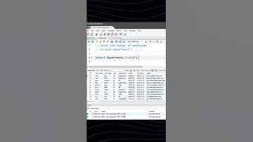 How To Count Number Of Employees In Each Department In MYSQL| #10 | #MYSQL #SQL #mysql #sql  #shorts