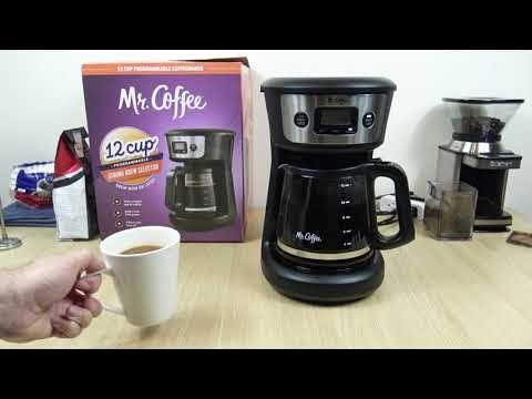 Mr. Coffee - 12-Cup Programmable Coffee Maker with Strong Brew Selector - Stainless Steel