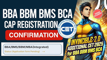 CAP Registration Confirmation Verification Issue for BBA BCA CET 2025 🔥 BBA BBM BMS BCA CAP 2025