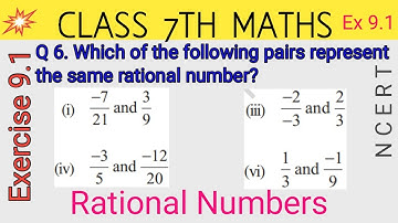 Q 6, Ex 9.1 -   Rational Numbers - Chapter 9 - Maths Class 7th - NCERT CBSE