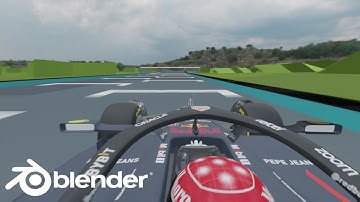 F1 Lap at Silverstone Fan Animation in Blender (Eevee) | Blender 3.4
