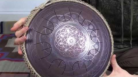 Video review GUDA drum MINI Overton "Dnipro" design, C D Eb F G Ab Bb C