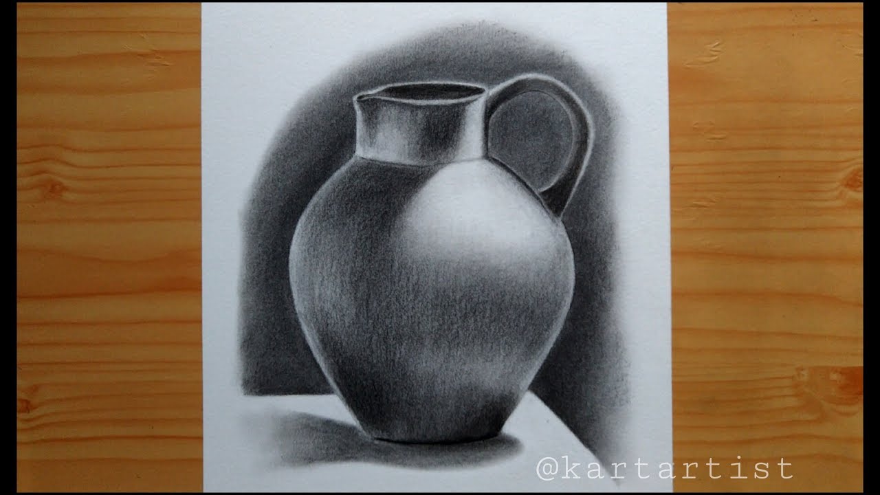 still life charcoal drawings