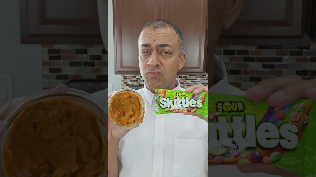 Putting Sour SKITTLES in Butter Chicken Sauce! 🍛🍬
