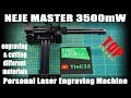 NEJE MASTER 3500 Laser Engraver [review / software / first test on different material]