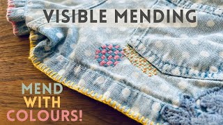 Visible mending with colours! Mend and revive your old clothes!