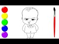 Baby boss drawing for kids