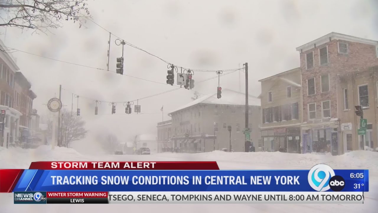 Tracking snow conditions in the Village of Cazenovia - YouTube