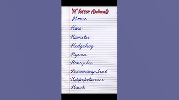 Name the Animals with H/ Kids learning video #animals #abcd #cursive  #gk #shorts #ytshort