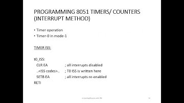 8051 Microcontroller 04  timer delay subroutine interrupt method