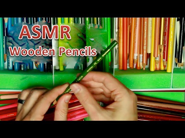 ASMR Close-up Wooden Pencil Sounds and Soft-talking | Kiwiwhispers
