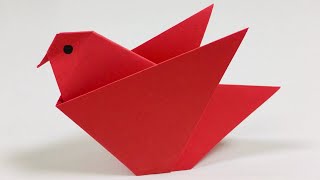 Origami Vogel falten mit Papier - Einfachen Vogel basteln - Tiere falten