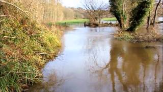 Wrexham | Wales | River Dee bursting its banks and flooding nearby fields