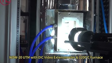 Ceramic testing under high temperature with DIC  video extensometer for compression & bending