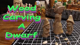 Wood Carving A Dwarf - Knife Only Carve