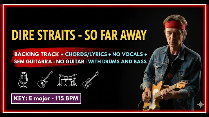 Dire Straits - So Far Away (BACKING TRACK, No Vocals, No Guitar) | #chordsandlyrics #chords
