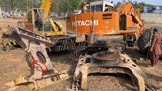 Hitachi Excavator Broken Chassis Repairing and Restoration
