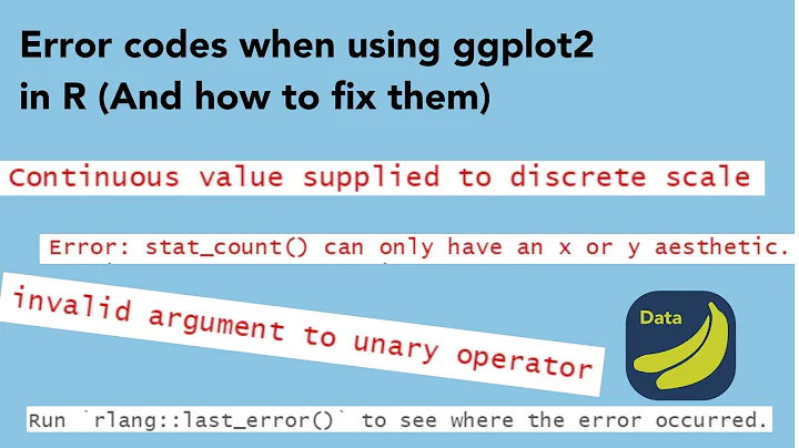 Error Codes when using ggplot in R (And how to fix them)
