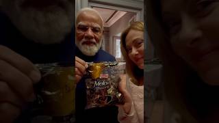 PM Modi Ji Gifts Melody Toffee Giorgia Meloni 🍫🍫🍫 #modi #reels #shorts #melody #meloni