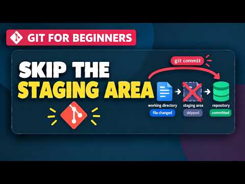 Git Tutorial For Beginners | How to skip the staging area | git commit command