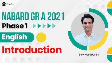 NABARD Grade A 2021 | English | Introduction | Phase 1