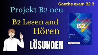 Projekt B2 neu Lösungen ✍️|  Projekt B2 neu B2 hören Lösungen Answers | B2 lesen Lösungen| #deutsch 