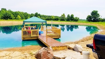 Floating Dock DIY:  Adding a Deck Railing and Other Goodies to the Dock!