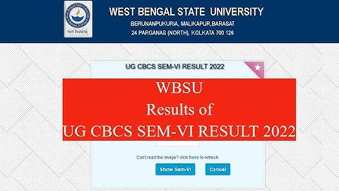 WBSU - Results of UG CBCS SEM-VI RESULT 2022.... #wbsu #result #ugsem4result2022