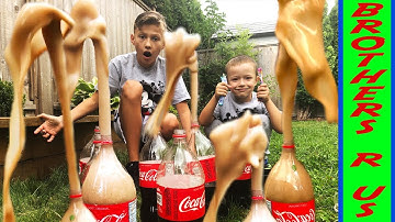 COKE AND MENTOS EXPERIMENT CHALLENGE | Easy science experiment for kids!