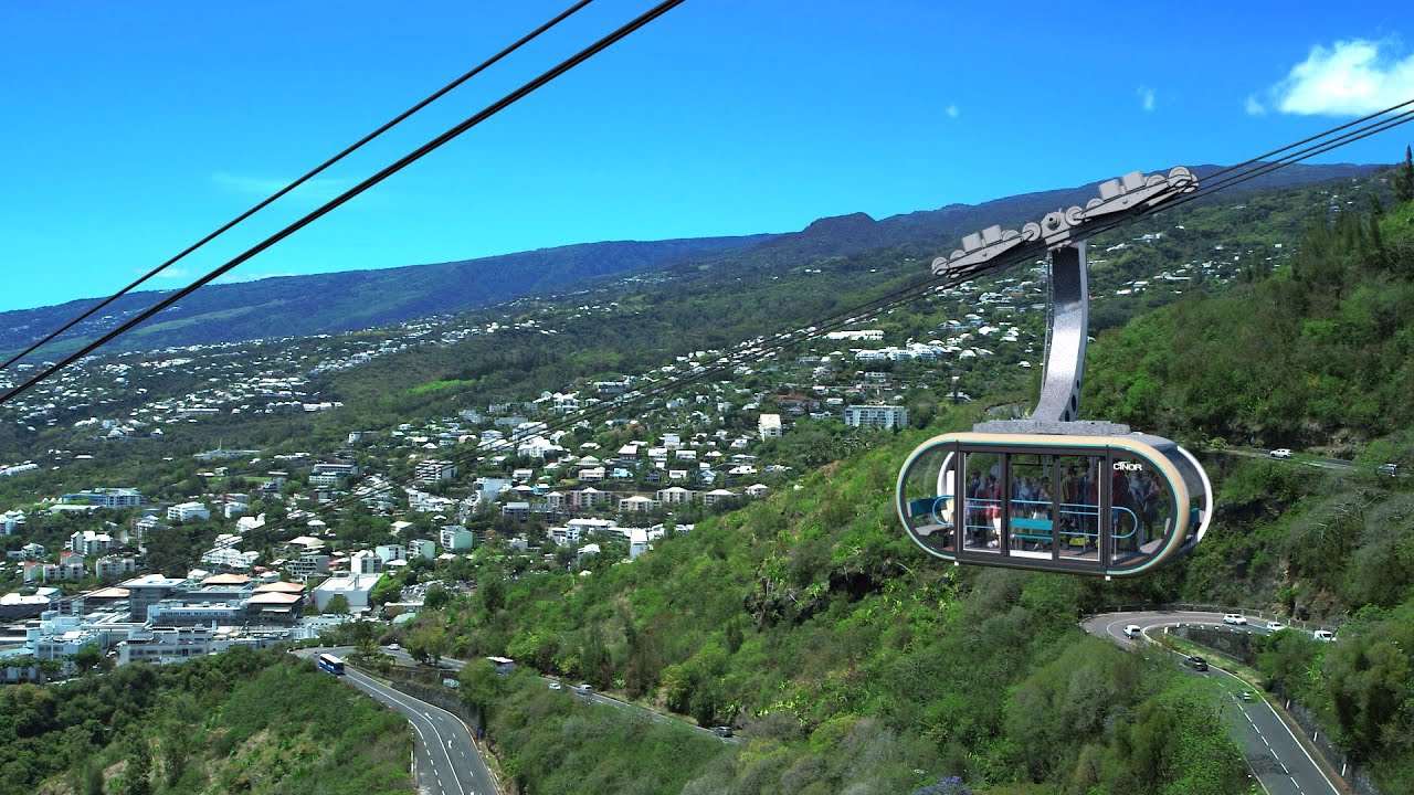 3D Réunion Téléphérique urbain de Saint Denis à La Réunion Urban