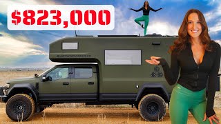Am I MOVING into an $823,000 EARTHROAMER? Full Tour  Living in a Truck Camper