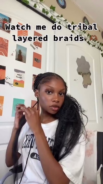  Layered tribal braids tutorial🤩 #linktohair #shorts - YouTube