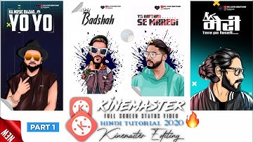 How to Make Trending Full Screen WhatsApp Status Video in KineMaster | #FullScreen | Tech RC