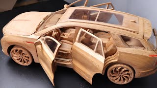 Wooden Car | How to make a SUV out of wood | HongQI Model Car