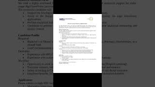 *Research assistant position in algal biorefinery*#fullyfundedscholarships#scholarships#virslshorts