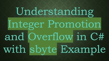 Understanding Integer Promotion and Overflow in C#  with sbyte Example
