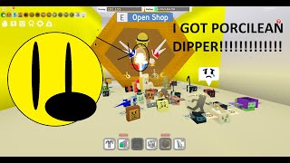 I Got Porcelain Dipper 150 Million Honey Gone Bee Swarm Simulator Roblox
