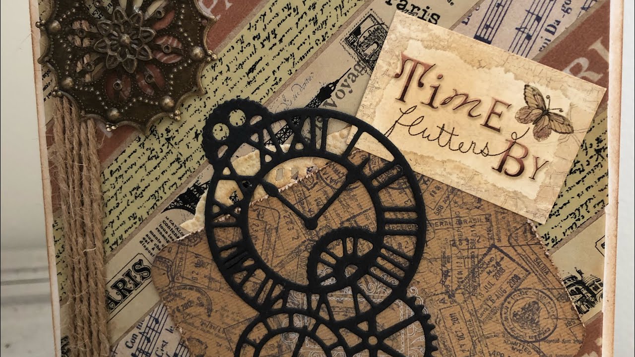 TUTO CARTE FOND WASHI VINTAGE DEFI