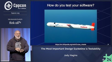 The Most Important C++ Design Guideline is Testability - Jody Hagins - CppCon 2024