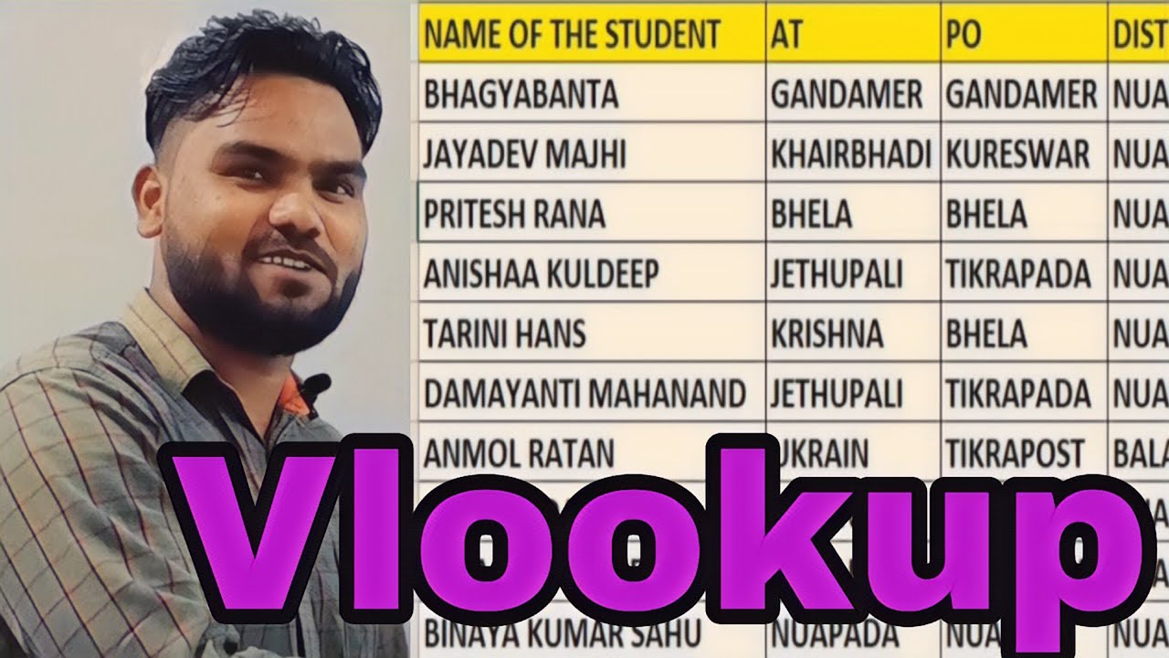 USE OF VLOOKUP FUNCTION IN EXCEL 