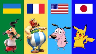 Cartoons From Different Countries  | 19's (Part 1)