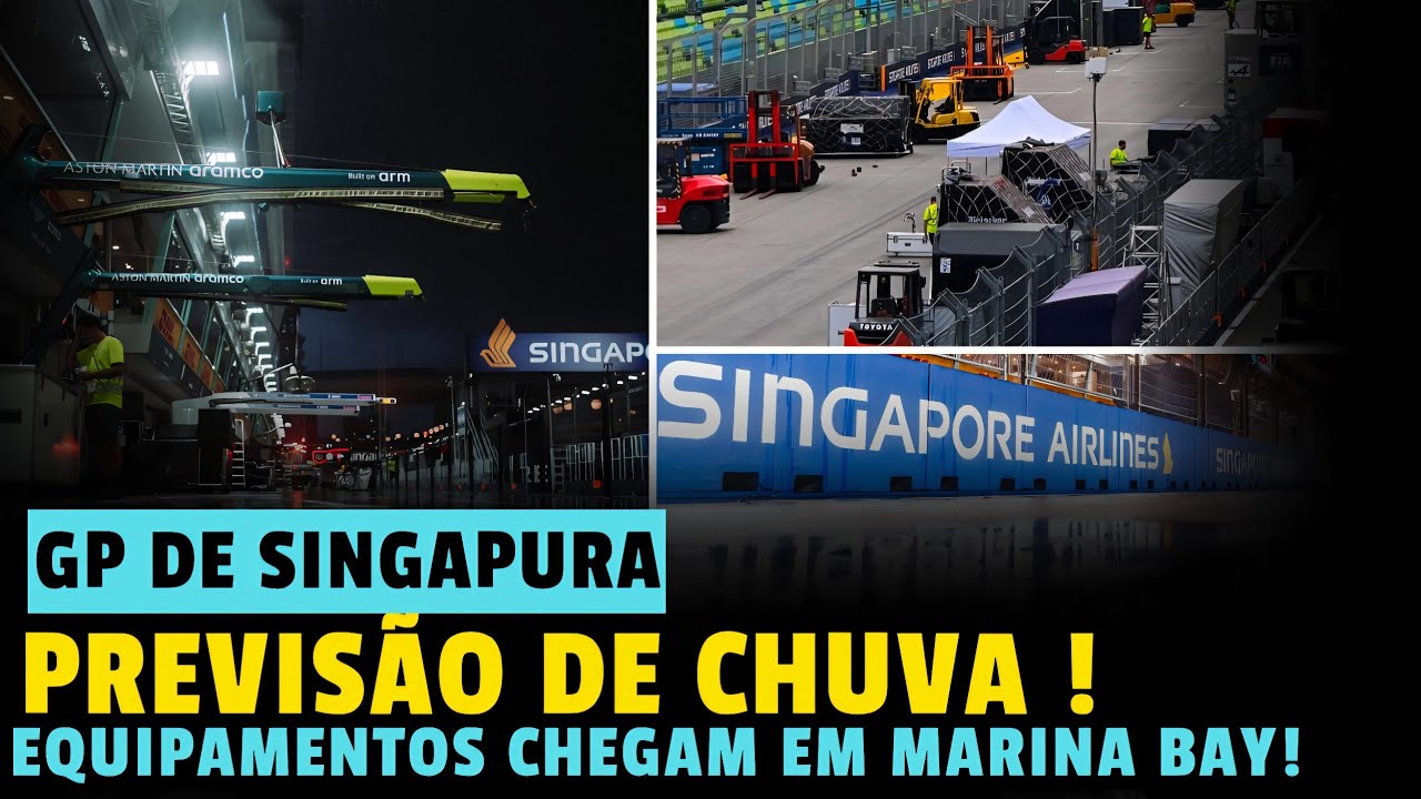 F1 2025 - Gp De Singapura - Chuva Em Marina Bay! Equipamentos Chegam No Circuito