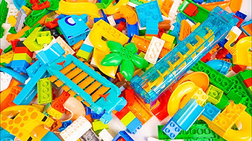 Satisfying Marble Run ASMR ☆ Building Blocks Longest Course with Dinosaur and Giraffe