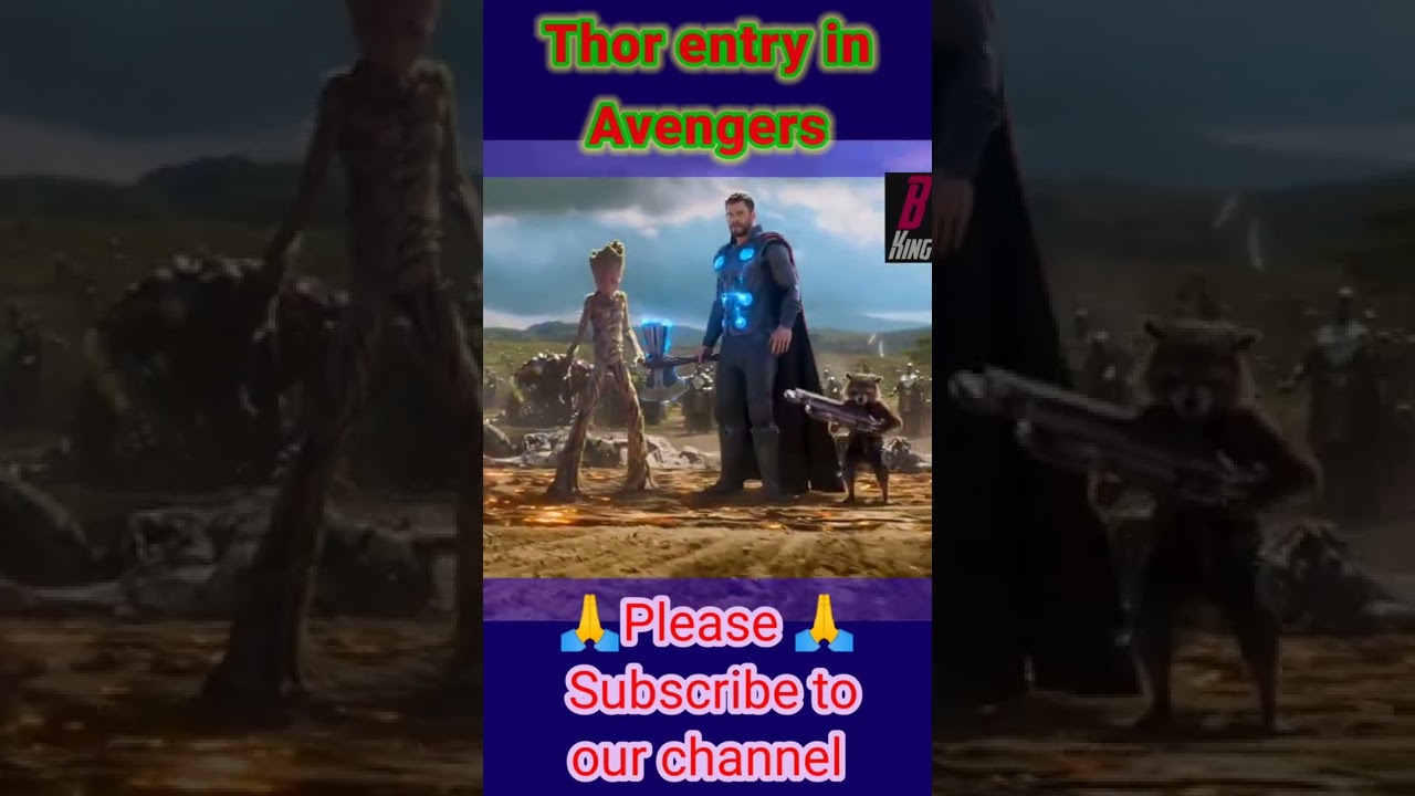 Thor entry in avangers Thanos time