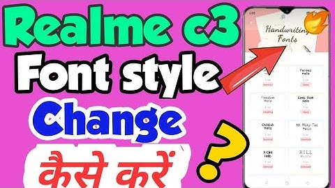 Realme c3 me Font Style kaise Change kare | How to Change Font Style in realme c3 | Font Style