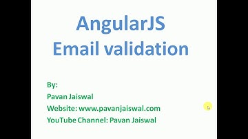 8 AngularJS: EmailValidation