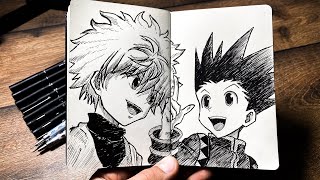 [ASMR] Drawing GON FREECSS (Real Time) - Hunter x Hunter