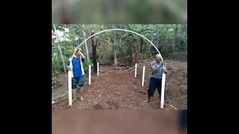 Cara Membuat Rangka Green House Sederhana 🌱 Bantu Subscribe 🤩 #shorts #tuyul #greenhouse #botak 😂🤣