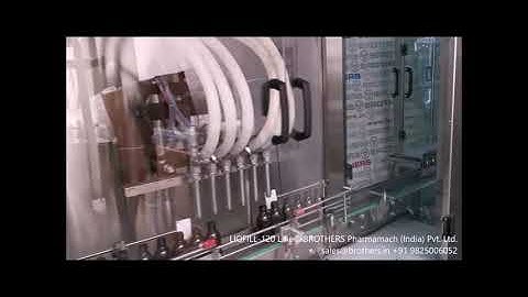 LIQFILL-120 Liquid Filling Line with Filling, Capping, Measuring Cup Placement and Labelling Machine