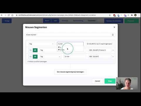 Segmenteren in campagnes van ActiveCampaign en Mailblue